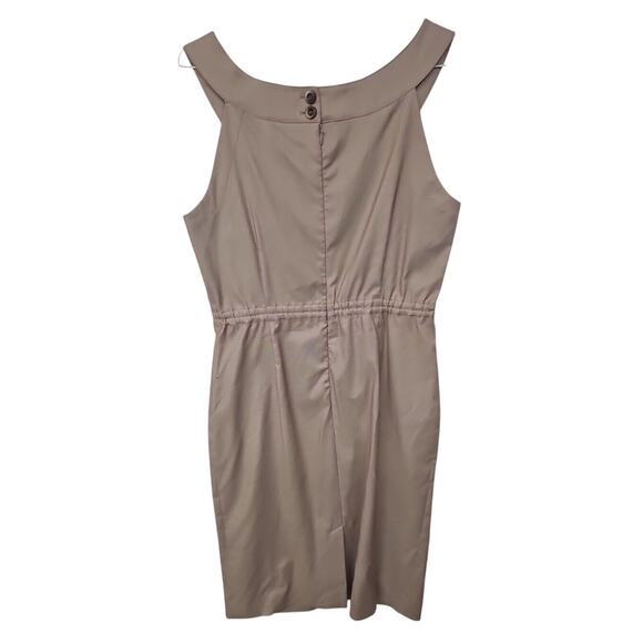 Doncaster Dress 6 Cotton Sheath Halter Tan Casual Modest Summer Vacation beach - Picture 2 of 7